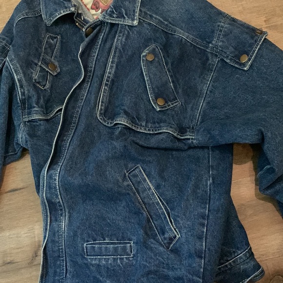 Vintage TAKABO Co.,LTD  Dark Denim Jean Jacket L - Picture 6 of 6